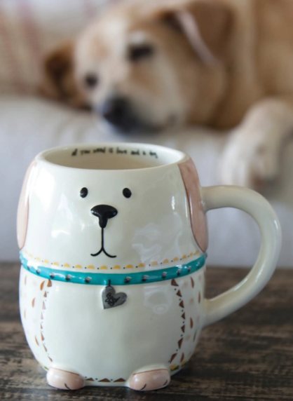 Folk Art Mug - Lucky The Dog