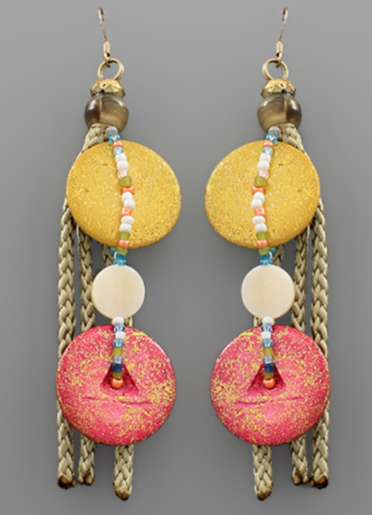 Wicker & Coco Beads Earrings