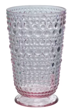 Acrylic Raised Dots Tall Footed Drinking Glass