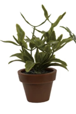 Faux Plant in Plastic Pot