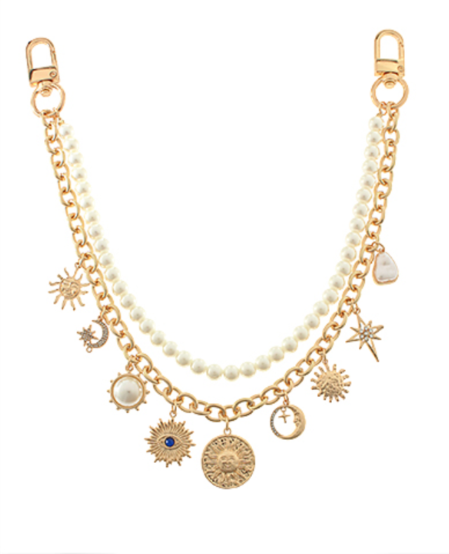 Evil Eye & Multi Charm Bag Chain