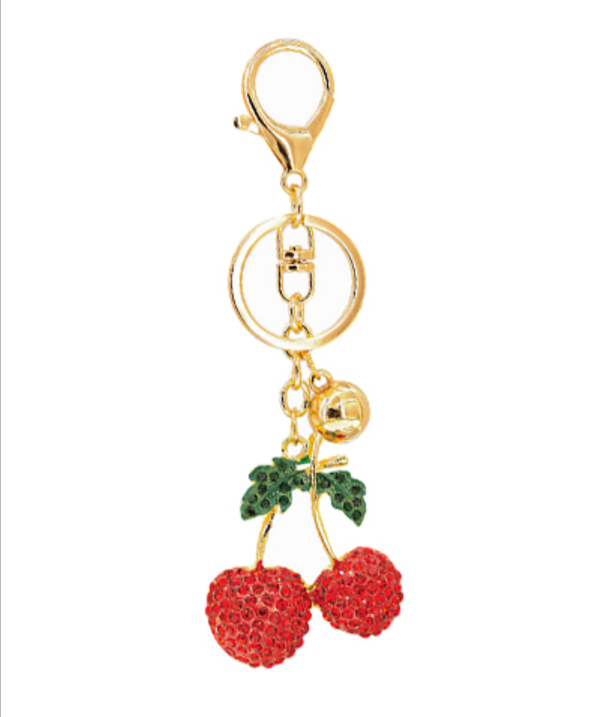 Crystal Cherry Bag Charm/Keychain