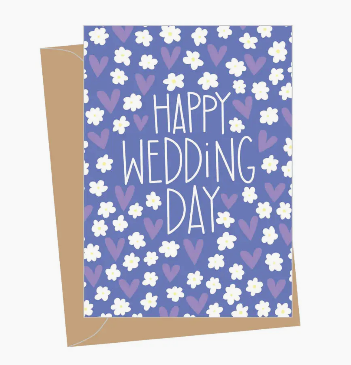 Mini Hearts and Flowers Wedding Card