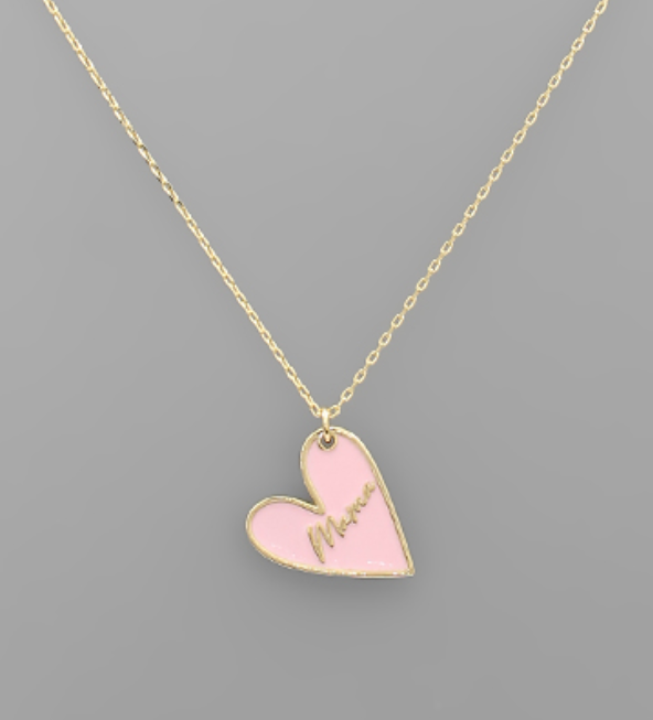MAMA Epoxy Heart Necklace
