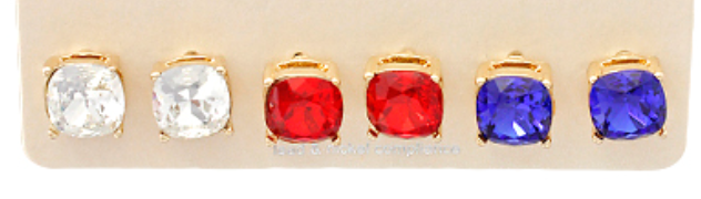 Square Glass Bead Studs Set
