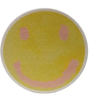 Reusable Cellulose Sponge Cloth with Smiley Face