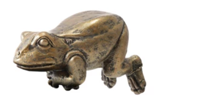 Gold Resin Frog Pot Hanger