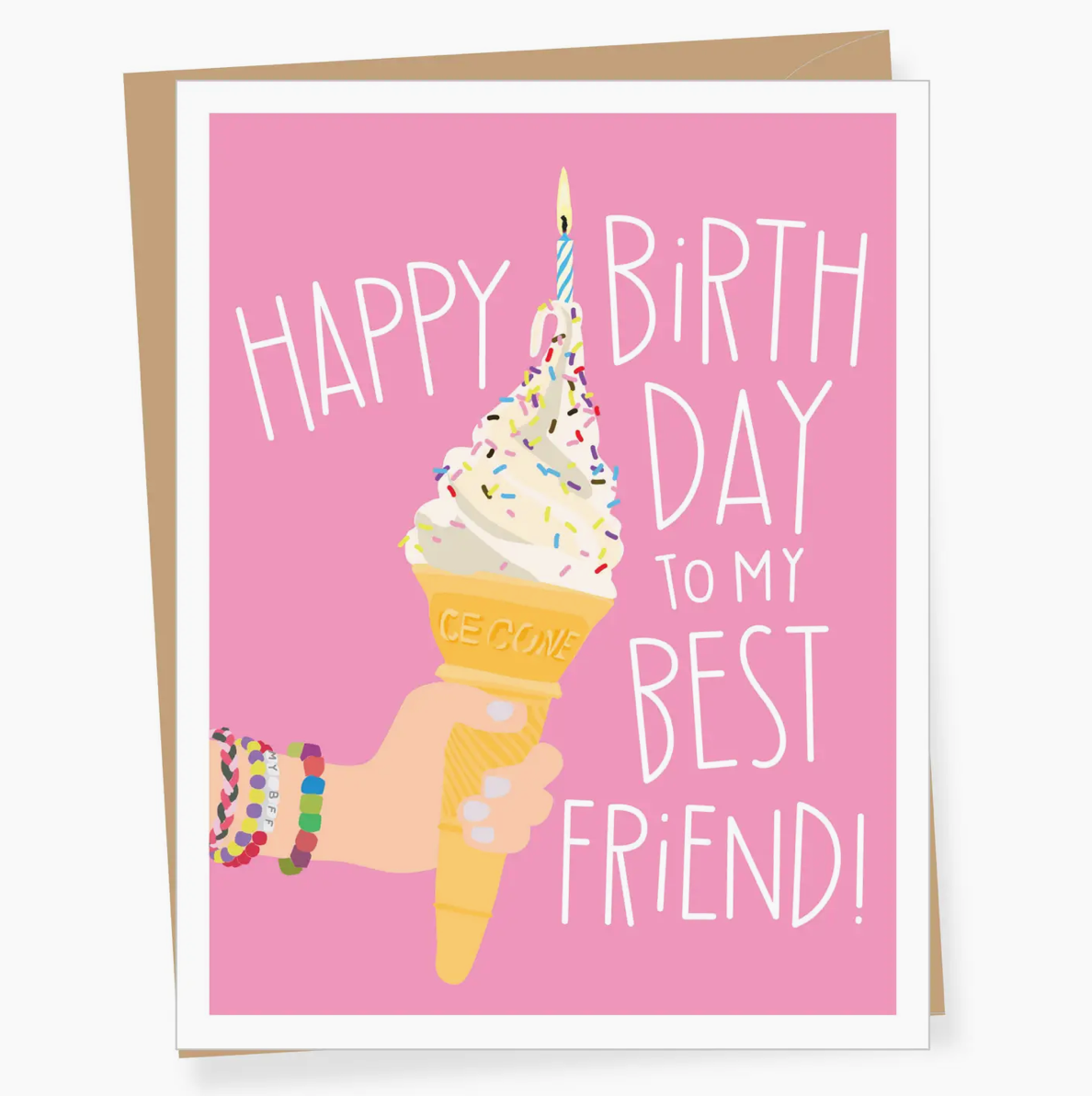 BFF Ice Cream Birthday Card