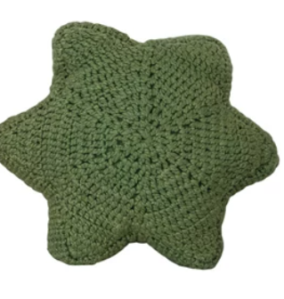 Cotton Crocheted Snowflake Shaped Pillow