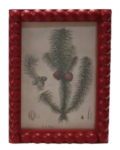 Painted Wood Hobnail Photo Frame