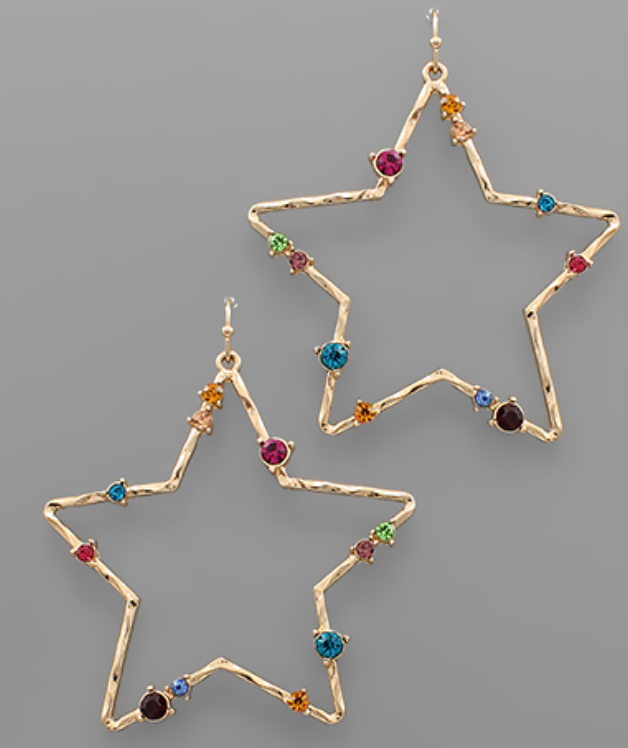 Crystal Star Earrings