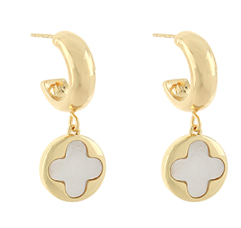 Clover Dangled Hoops