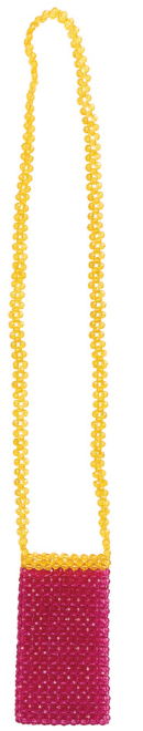 Handmade Acrylic Beaded Two-Tone Crossbody Phone Case