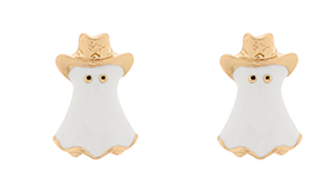 Halloween Ghost & Hat Stud Earrings