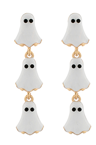 3 Ghosts Drop Earrings