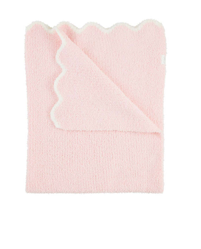 Pink Scallop Chenille Blanket