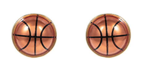 Pearl Basketball Earrings