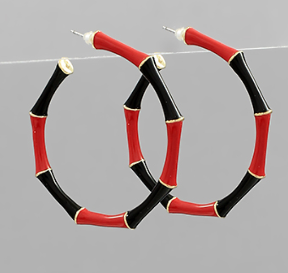 Color Bamboo Shape Hoops