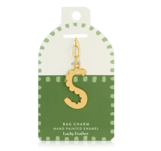 Enamel Letter Bag Charm/Keychains