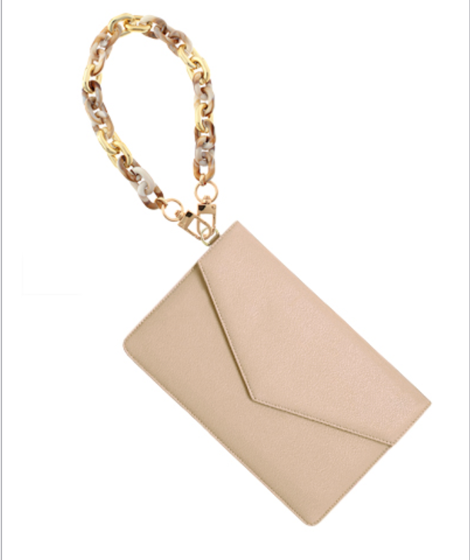 Acrylic & Metal Oval Linked Bag Chain