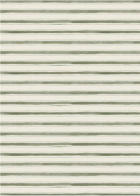 Inky Ticking Floor Flairs - Sage