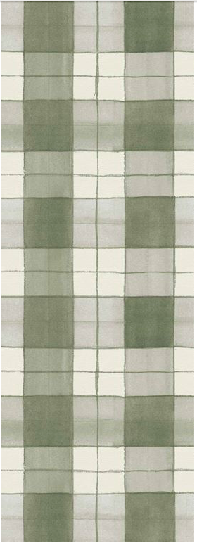 Inky Plaid Floor Flairs - Sage