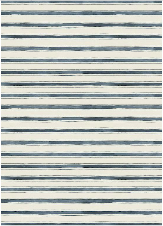 Inky Ticking Floor Flairs - Indigo