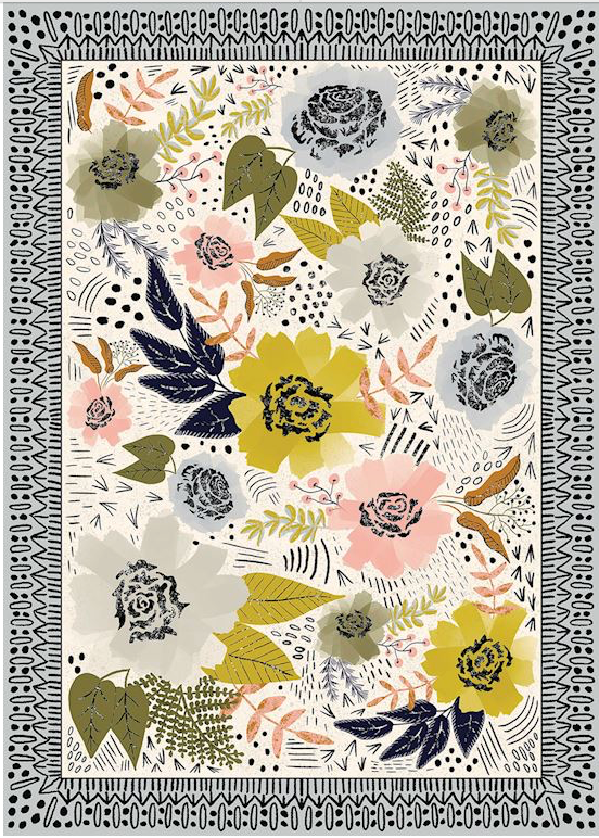 Chalky Floral Floor Flairs