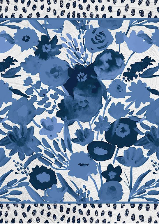 Painted Blue Floor Flairs