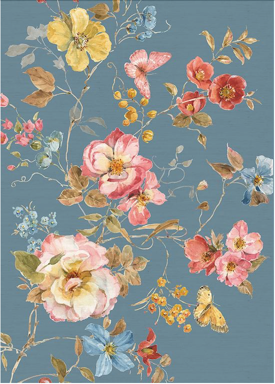 Tea Rose Floor Flairs - Dusty Blue
