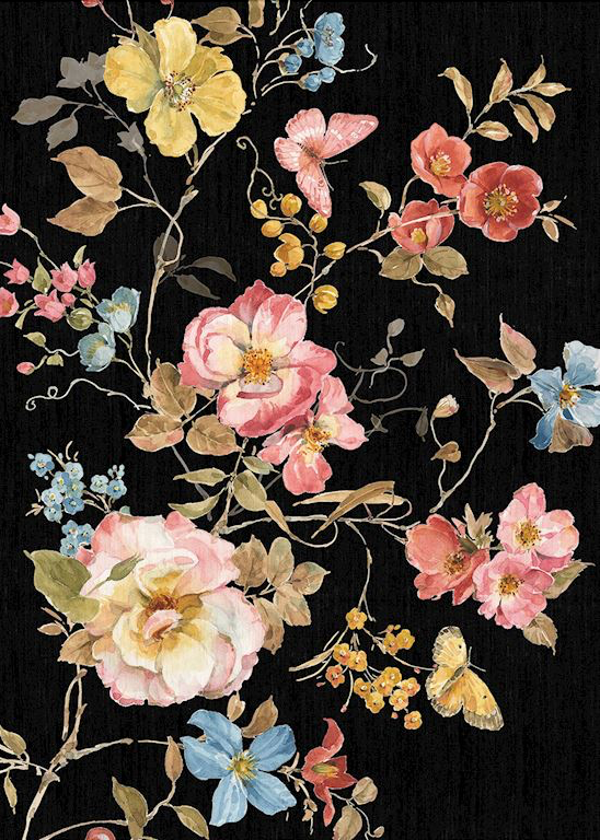 Tea Rose Floor Flairs - Black