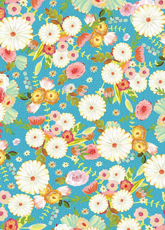 Floral Fiesta Floor Flairs - Blue