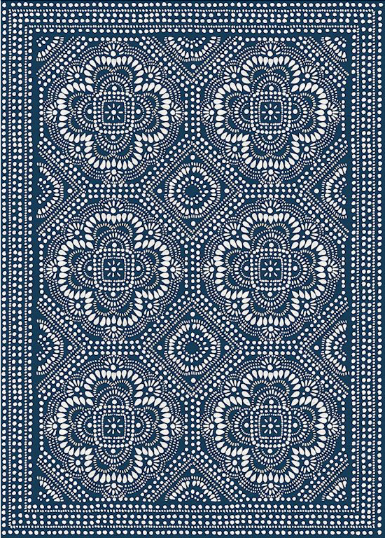 Perugia Floor Flairs - Indigo