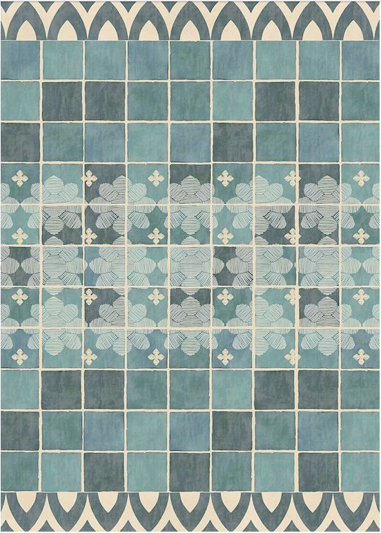 Grenada Floor Flairs - Sea Blue