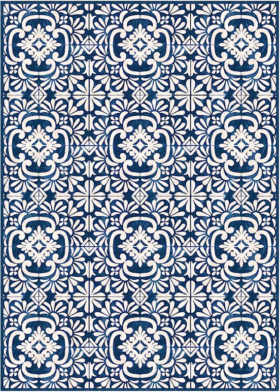 Indigo Tile Floor Flairs