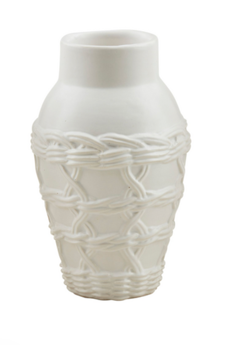 White Ceramic Bud Vases