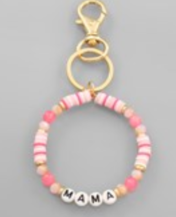 MAMA Multi-Bead Circle Key Chain