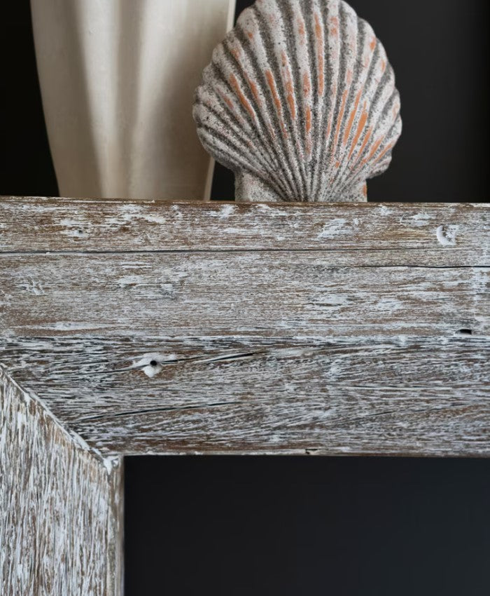 Whitewashed Wooden Console Table