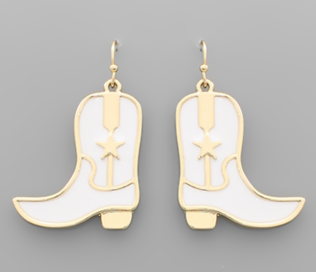 Epoxy Boots Earrings