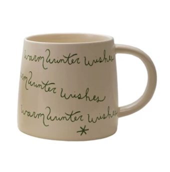 Stoneware Mug with Holiday Saying