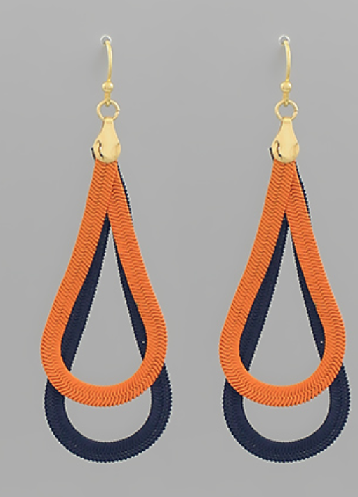 Double Colored Teardrop Earrings