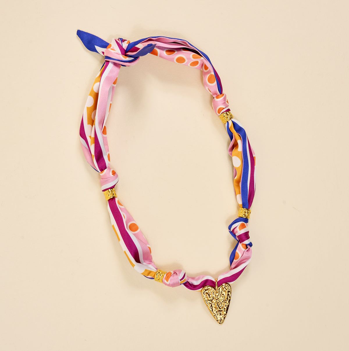 Make a Statement Scarf Necklace - Heart of Gold