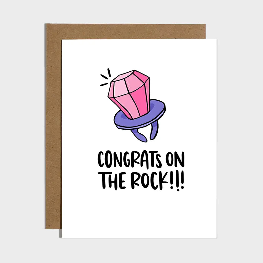Candy Ring Lollipop Engagement Card
