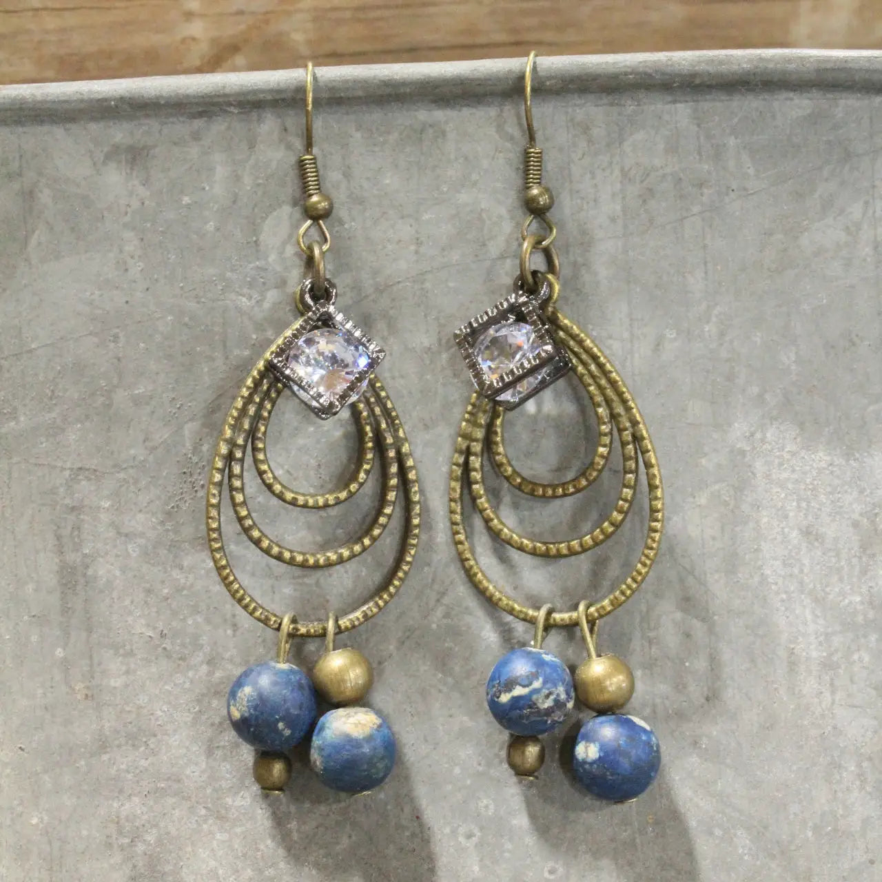 Shades of Blue Budding Dangle Earrings