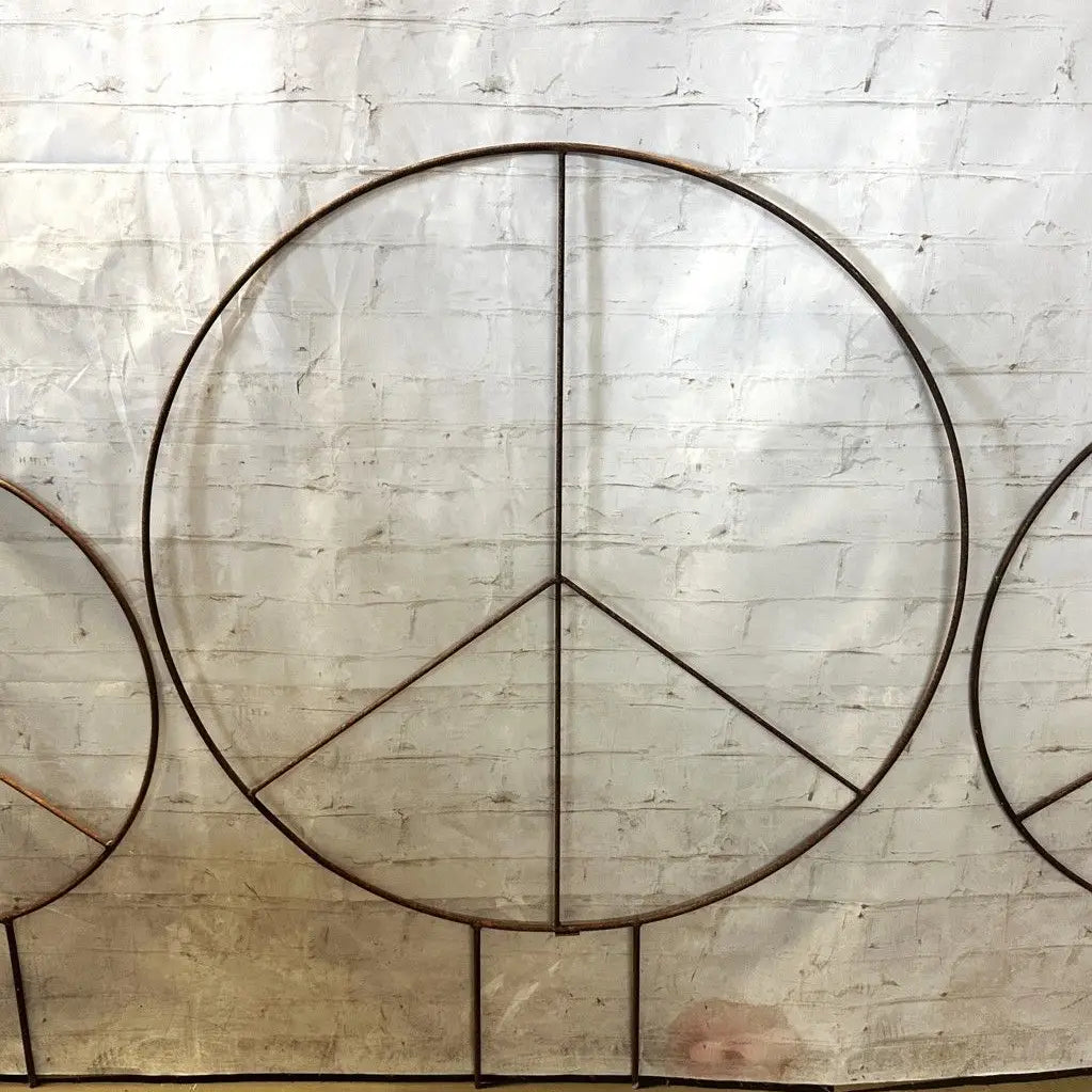 Wrought Iron Peace Sign Stake