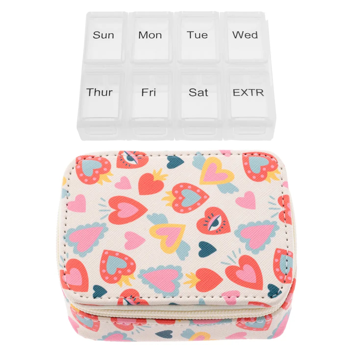 Heart Travel Pill Case