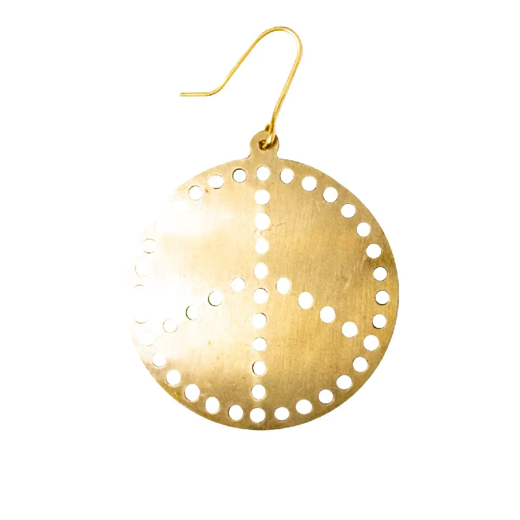 Brass Peace Within Earrings