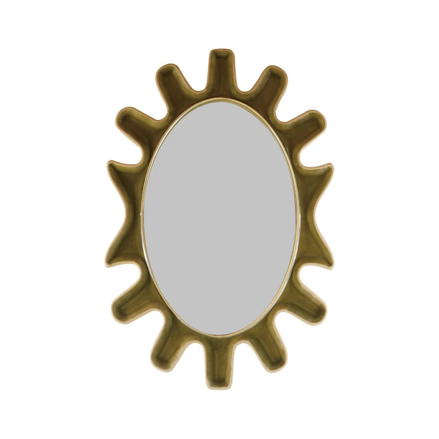 Abstract Sunburst Wall Mirror