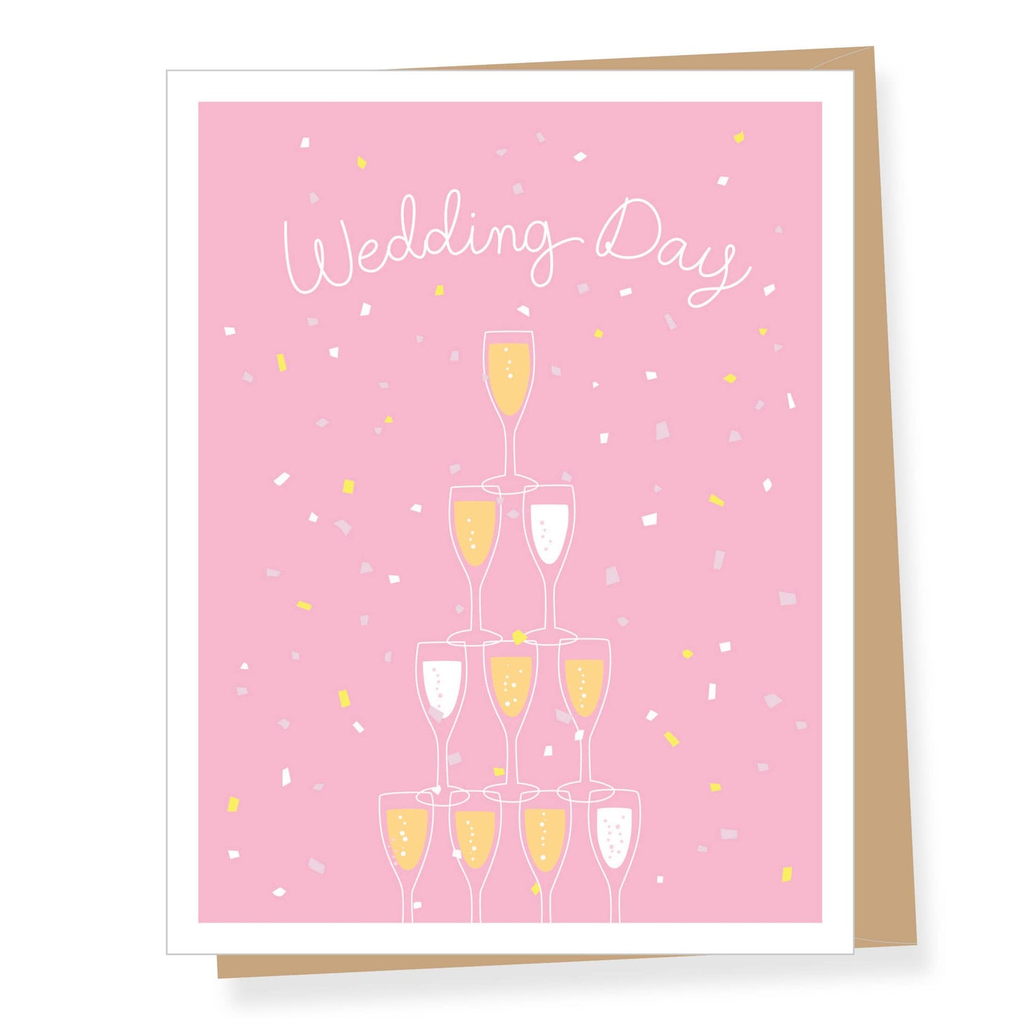 Champagne Tower Wedding Card