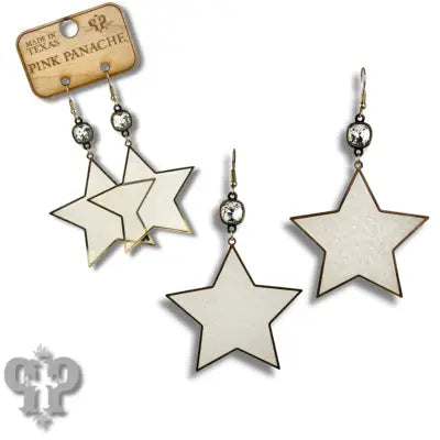 Acrylic Star Earring with Austrian Crystal